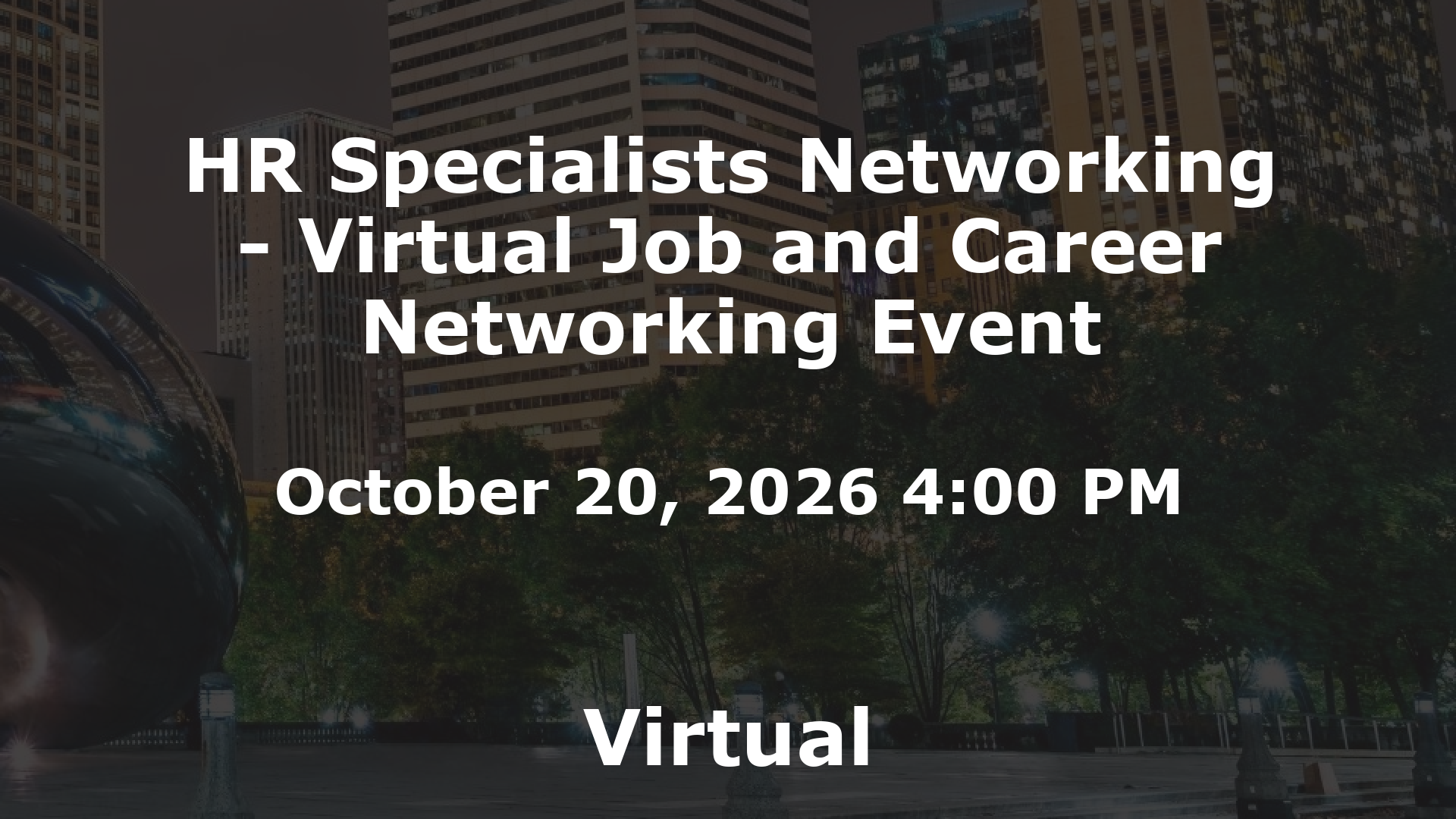 HR Specialists Networking - Virtual Job and Career Networking Event event image